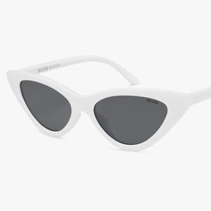 Sojos White Cat-Eye Sunglasses